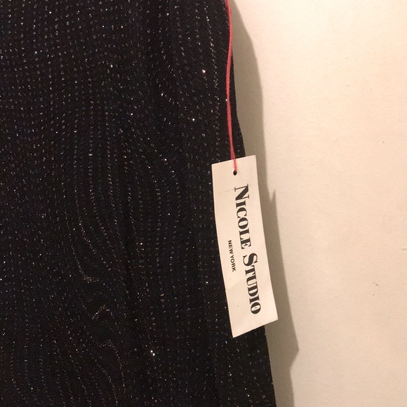 Nicole Studio New York Vintage Black Sleeveless Beaded Top Size 8 - Picture 5 of 7